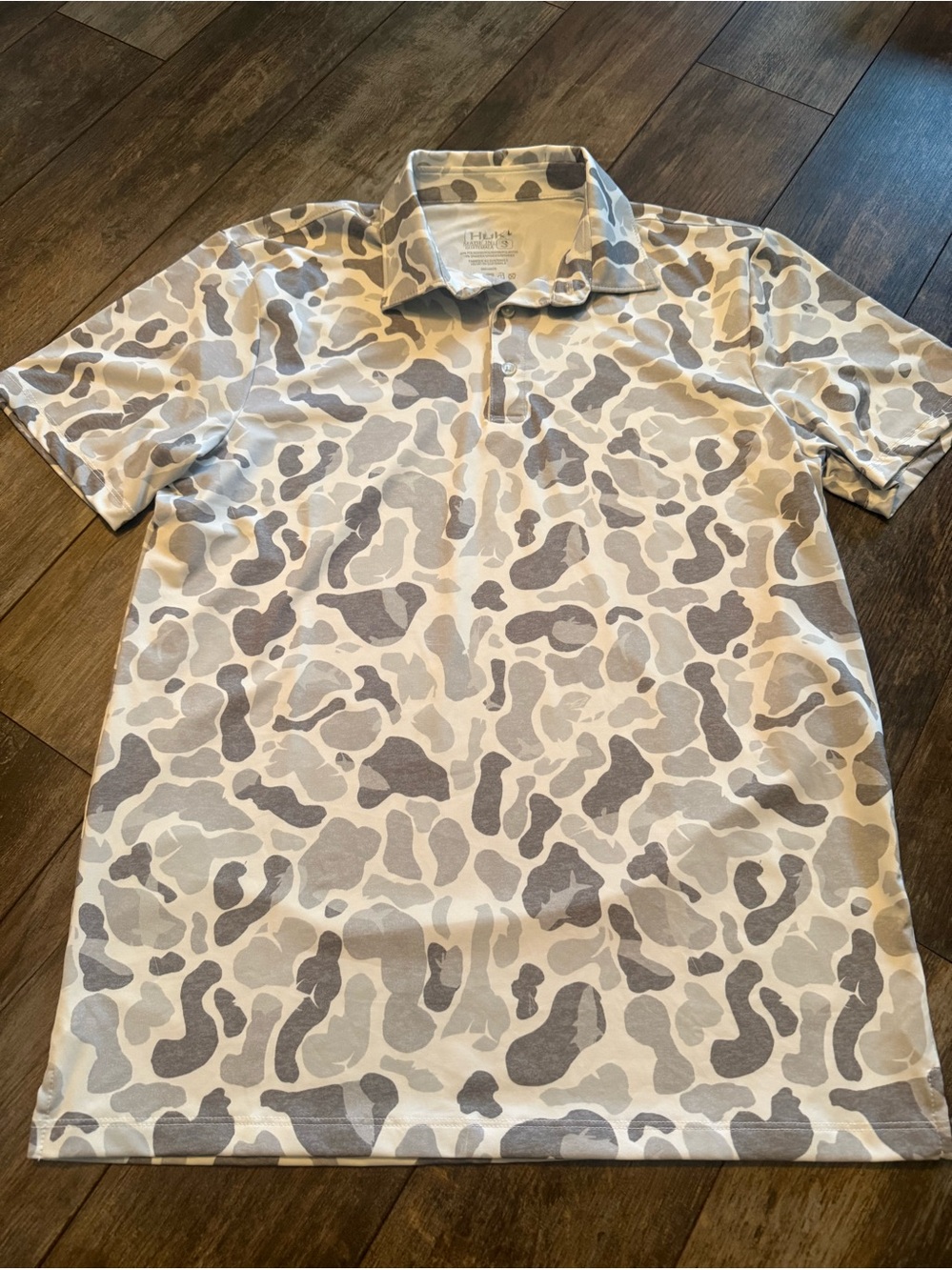 Light Gray Camo Polo Shirt - Men hUk